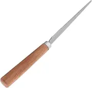 Milisten Pottery Handle Scraper Tool with Wooden Grip Stainless Steel Sculpting Knife for Fine Precision Clay Modeling for Projects