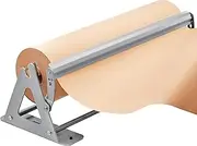Paper Roll Cutter | Butcher Paper Dispenser | Heavy Duty 18" Paper Roll Holder and Cutter - Sturdy Construction, Rubber Feet, Tabletop, Wall Mount, Serrated Edge - Freezer Paper Roll and Craft Paper C