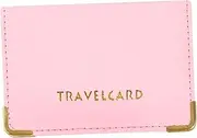 [TEMPNAP] 1pc Id Case Wallet Documents Protective Cover Travel Card Case Cover Small Card Case Id Wallet Protective Sleeve Card Case Wallet Id Card Wallet Bag Purses Holder Plastic Pink