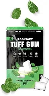 ROCKJAW® Jawline Gum - Tuff Gum 2.0 with 20mg Caffeine, Taurine + B Vitamins - 100% Xylitol, Aspartame Free, Sugar Free (2 Months Supply)…