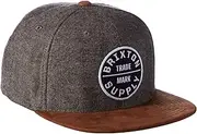 [BRIXTON] Men's Oath III Medium Profile Adjustable Snapback Hat, One Size