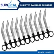 10 Bandage Scissor Black Color Handle Paramedic EMS Nurse Holiday Gift German Gr