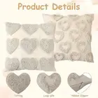 Sofa Cushion Cover Pillowcase for Sofa Valentines Day Heart Pattern Throw