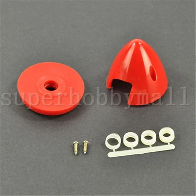 1pc 3inch/76.2mm Propeller Plastic Spinner 2Blades For RC Gas Plane Red/ White