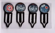 Graphic45 LET'S GET COZY #101 Antique Copper (4) Metal Clips HANDMADE