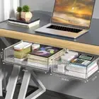 Hanging Under Desk Stationery Storage Table Shelf Undertable Drawer Home