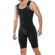 Men's Shapewear Bodysuit Full Body Shaper Black M