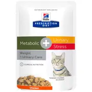 Hill's Prescription Diet Metabolic & Urinary Stress Pouches Wet Cat Food 85g