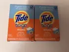 2 Boxes Tide To Go Wipes 6 ct, 5" x 6" Wipes Instant Stain Remover
