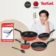 【Tefal 特福】MOMO獨家 波爾多系列不沾鍋4鍋6件組(26cm炒鍋、20cm/24cm平底鍋、18cm湯鍋含蓋+鍋鏟)