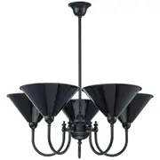 Mabel 5L Pendants Black Lights Upwards Ashford Metal Shade Period Lighting Luke Edwardian Inspirations