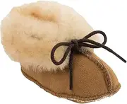 [Minnetonka] Sheepskin Bootie (Infant/Toddler),Golden Tan,2 M US Infant