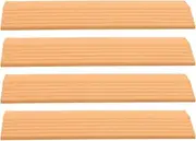 BUGUUYO 4pcs Plastic Threshold Ramp Angled Entry for Wheelchairs Sweeping Sleek Design for Easy Access for Home Commercial Use