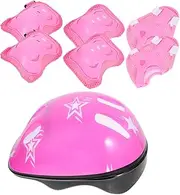 1Set Protective Gear Skating Helmet Elbow Knee Pads for Roller Skating Cycling Lightweight Durable Scratch Design for Boys