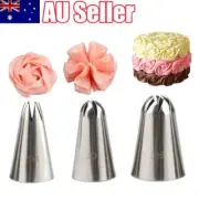 3Pcs Icing Nozzles Set Cake Tips Cream Decoration Pastry Cupcake Baking Tool