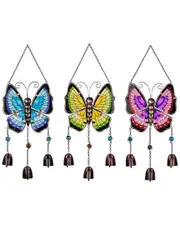 Northlight Set of 3 Butterfly Outdoor Garden Suncatcher Windchimes