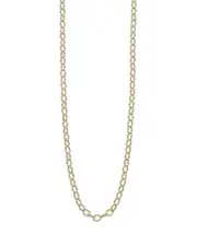 Lagos 18K Yellow Gold Signature Caviar Beaded Oval Link Necklace, 18