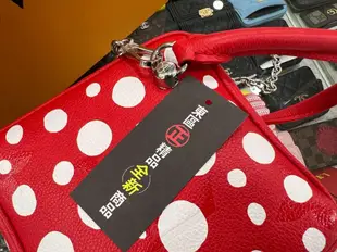 ㊣東區正精品㊣LV X Yayoi Kusama 草間彌生近全新紅色全皮白點點南瓜吊飾骰子包手提包 RZ4292 中國限定版