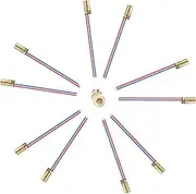 DIGISHUO 10pcs 5V 650 nm 5mW Red Dot Laser Head Red Laser Diode Laser Tube with Leads Head Outer Diameter 6mm