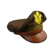 US Army Aircorps Military Officers Pilots OD Visor Crusher Hat Cap ALL Size Avai
