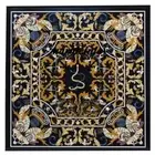 30" square Black Marble Coffee Console Table Top Inlay Mosaic Hallway Decor home