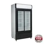Display / Drinks Fridge 2 Glass Door Sliding Black 1000 Litre 1110x690x2079mm