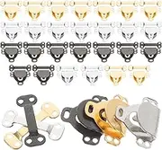 PERSELOSO 30Sets Metal Pant Hooks and Eye Closure for DIY Garment Decoration Hook and Eye Sewing Fasteners Antique for Crafting Pants Skirts