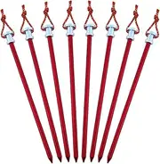 Tent Stakes Pegs 9 inch, Lightweight Aluminum Alloy Tent Canopy Nail for Outdoor Camping, Hiking, Picnic Blanket, Beach Mat, Yard Fence 10 Pack