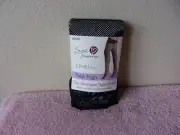 NEW SECRET TREASURES 2-PAC BLACK NYLON BLEND LACE TOP 60 DENIER THIGH HIGHS