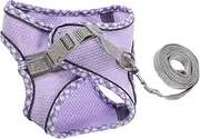 TOGEVAL 1 Set Harness Leash Dog Vest Pet Dog Accessory Puppy Harness Pet Accessory Polyester Purple