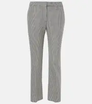 [McQueen] McQueen High-rise wool straight pants AU 6 black