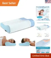Ergonomic Contour Memory Foam Pillow - Perfect for Side, Back & Stomach Sleepers