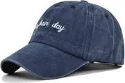 [HCSTYOP] Bad Hair Day Embroidery Ball Cap Baseball Cap Washed Sun Hat for Unisex