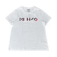在飛比找momo購物網優惠-【KENZO】KENZO彩色印花LOGO純棉短T(女裝/白)