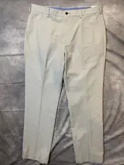Brooks Brothers Lightweight Advantage Clark Chino Mens 36x30 Beige Stripe NEW