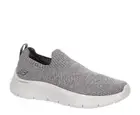 NEW SKECHERS GO WALK FLEX-KNIT DARK GREY COMFORT RUNNING SHOE WOMEN'S SIZE 6