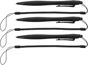 COHEALI 3pcs Touchscreen Stylus Pen with Lanyard Rope Compatible with Capacitive and Resistive Screens Ideal for Drawing and Writing on Tablets Smartphones Black