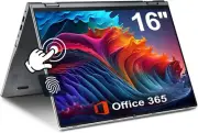 16 inch Convertible 2 in 1 Laptop Touchscreen 360° 16GB RAM 512GB SSD 128GB eMMC