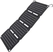 40W Monocrystalline Silicon Foldable Solar Panel Charger with 12V and 5V Output, Fast Charge QC Technology, Portable Lightweight Design