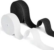Romon Elastic Band Wide Sewing, 30 mm x 10 m Rubber Bands Sewing, Pack of 2 Elastic Band Elastic Band Elastic Band Black White for Trousers Rubber DIY Craft Fabrics for Sewing – Not Easily Deformable