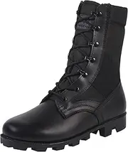 [WIDEWAY] Men's Military Jungle Combat Boots 8 Inch Lightweight Motorcycle Tactical Boots Police Army Boots
