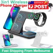 3in1 Qi Wireless Charger Fast Charging Dock Stand For Airpods Apple Watch iPhone