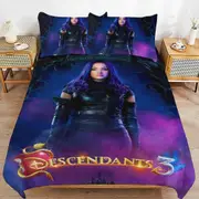 v2701 Bed Sheets Bedding Descendants Bedding Sets Ultra Soft Skin-Friendly Duvet Cover 3 Piece, Cute Comforter Cover Bed Set for Boys Girls Kids ( 1