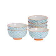 Nicola Spring Patterned Rice & Dessert Bowls, 12cm - Set of 6