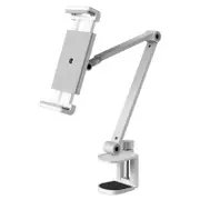 TODO 4.7" - 12.9" Aluminium Alloy Foldable Mobile Phone / Tablet Stand Clamp Mount - White