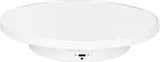 Rotating Display Stand, Display Stand with Remote Control, Motorized Tumbler Display Turner for Glitter Cups Photography Small Arts Pruducts (White)