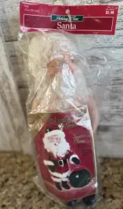 Old World Santa Claus Crochet Pattern Doll 15” Vintage