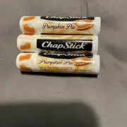 3 Sealed Chap-stick New Pumpkin Pie Lip Balm Stick Limited Edition