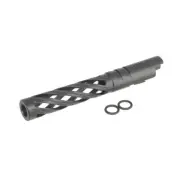 5KU 5.1 Inch Aluminum Hollow Outer Barrel for Marui Hi-Capa #5KU-GB-557- Black