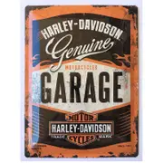 Harley Davidson Garage Embossed Tin Sign 30 x 40cm